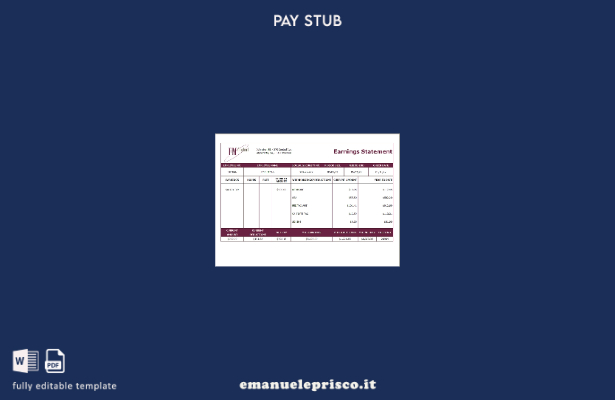 modello di dichiarazione dei guadagni della compagnia assicurativa statunitense 